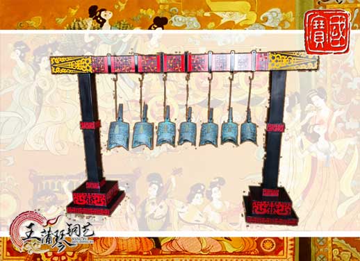 7件編鐘，觀賞裝飾編鐘，可發(fā)音編鐘